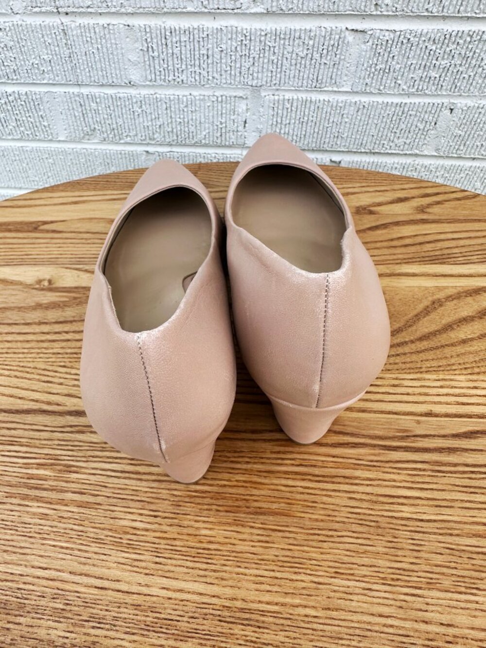 NWOT Naturalizer Beige Leather Pointed Toe Heels Sz 9M - Picture 4 of 6
